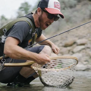Wooden Frame Fly Fishing Landing Net