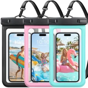 3-Pack Waterproof Phone Pouches for Phones up to 8.3"