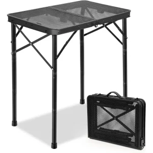 Folding Mesh Grill Table, 3 Heights - Adjustable
